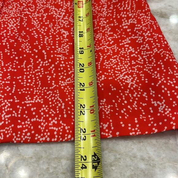 Vintage Amanda‎ Red Polka Dot Blouse | Puff Shoulder Tie Neck | Size Small - Picture 6 of 13